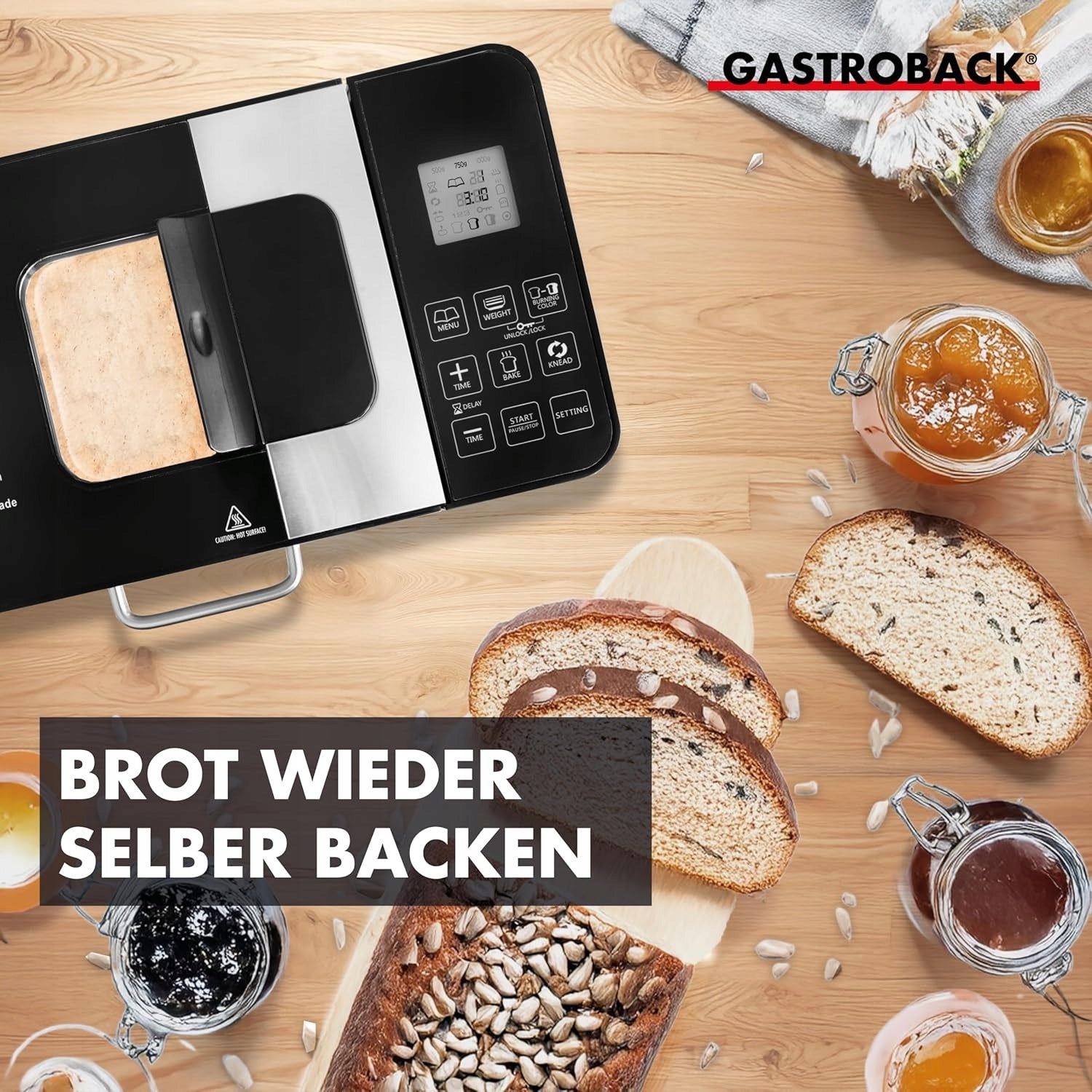 BREAD MAKING MACHINE 500W 18 PROGRAMS FUNCTION HOME MADE EAN (GTIN) 5907830109635