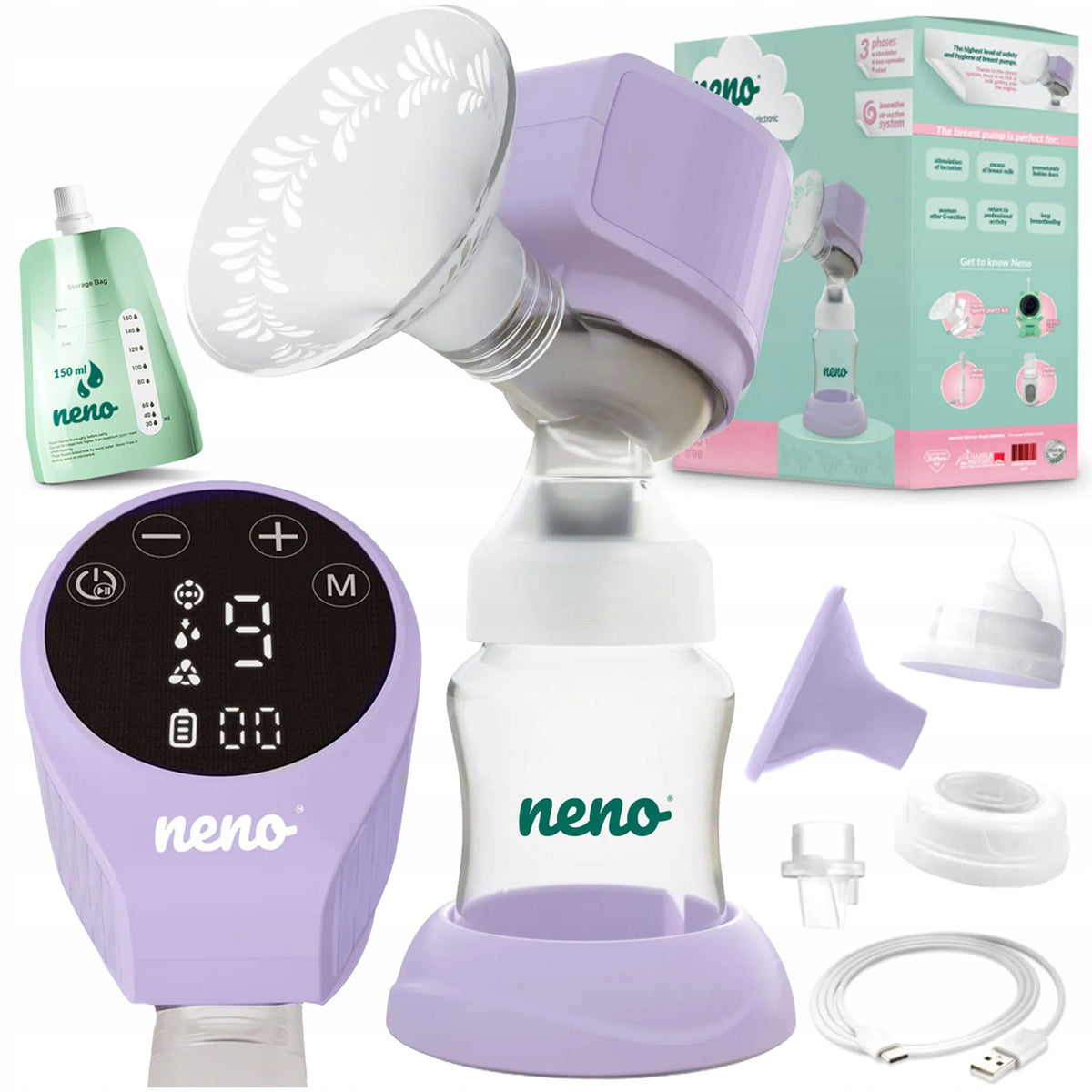BREAST PUMP NENO PRESTO WIRELESS ELECTRONIC THREE-PHASE