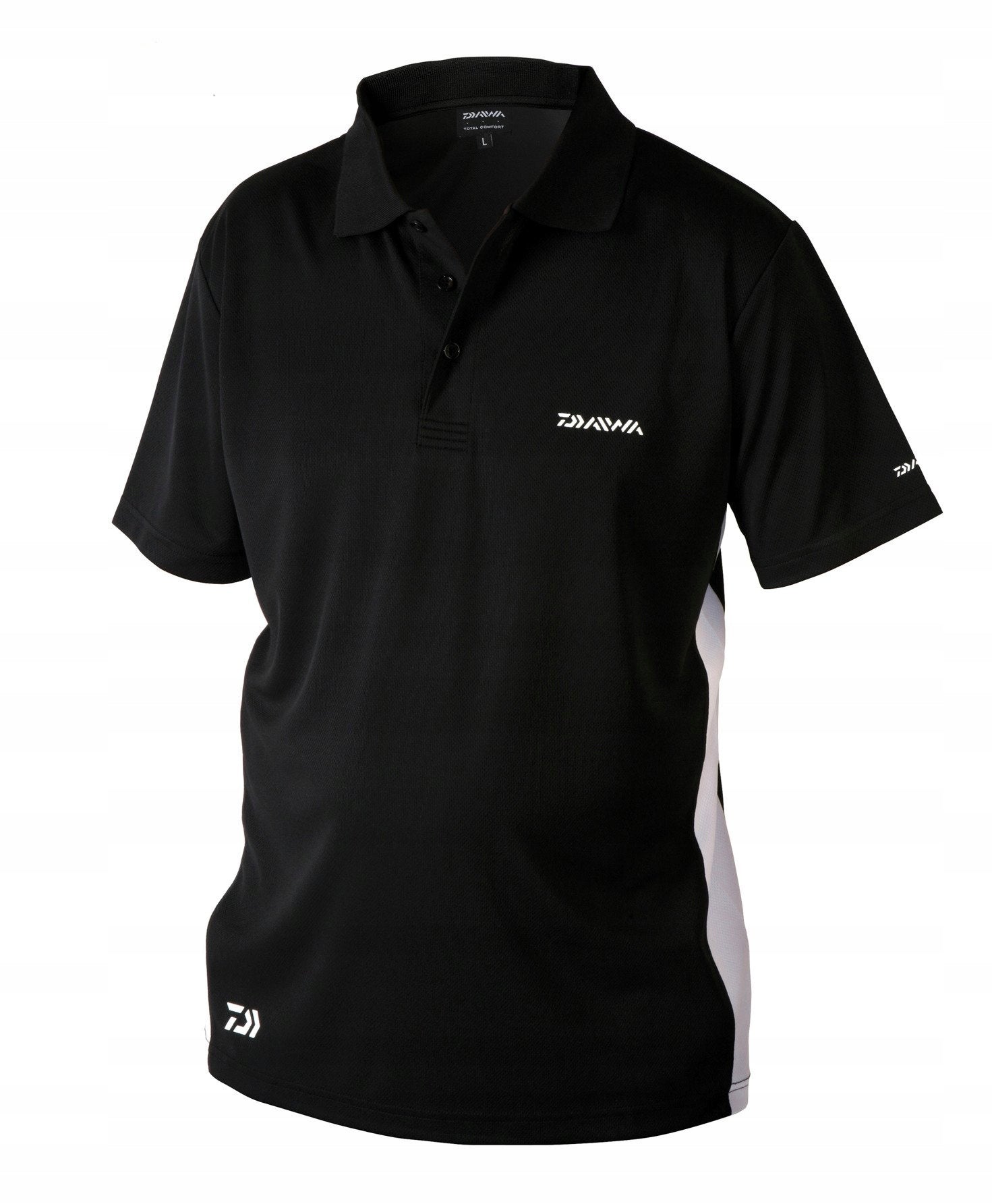 BREATHABLE POLO SHIRT DAIWA BLACK-XL Color black
