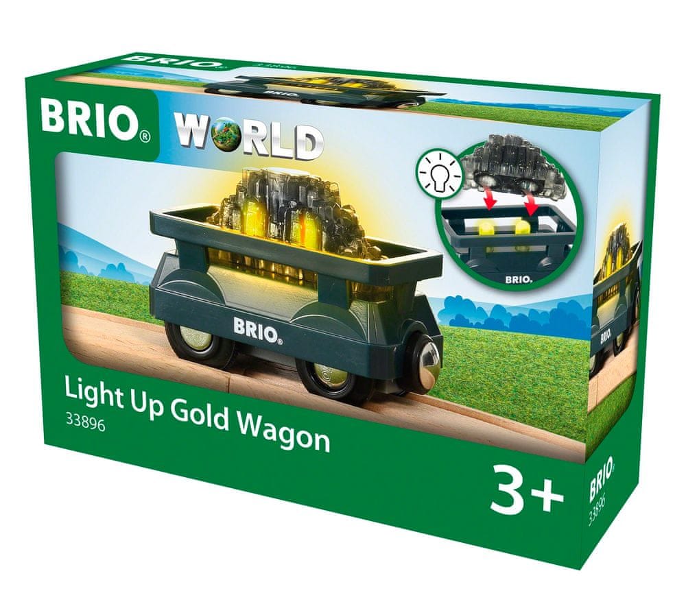 BRIO World - Glowing Wagon with Gold 33896