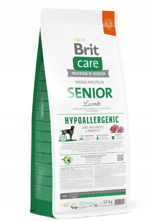 BRIT HYPOALLERGENIC SENIOR LAMB dog food 12kg