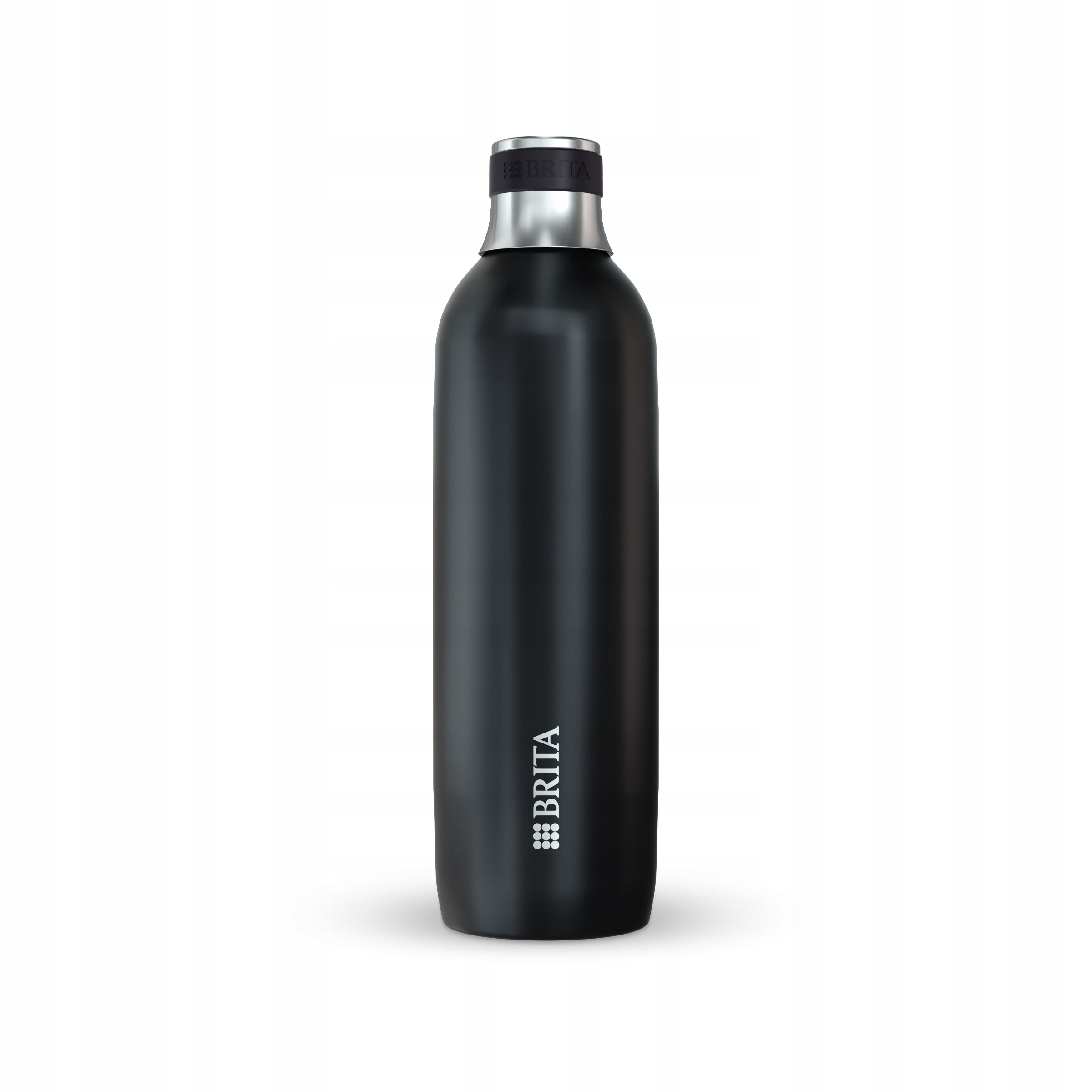 BRITA Saturator sodaTRIO black with CO2 cylinder glass and insulated bottle Dominant color black