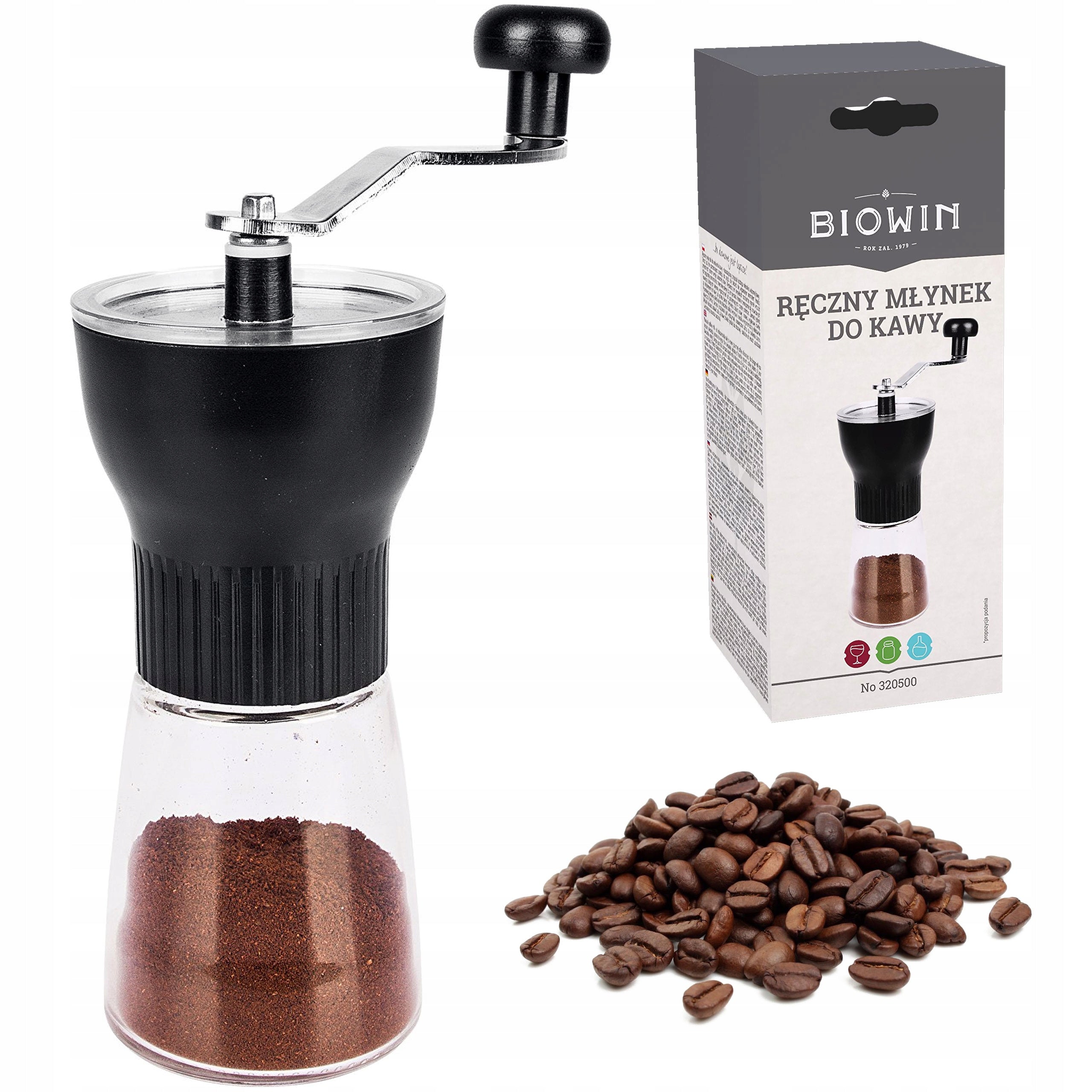 BROWIN MANUAL COFFEE GRINDER WITH ADJUSTABLE DELICIOUS FRAGRANT COFFEE