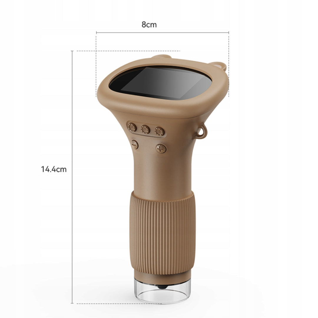 BROWN DIGITAL MICROSCOPE FOR CHILDREN SCREEN 2" HD, MAGNIFICATION UP TO 1000X Packaging status original