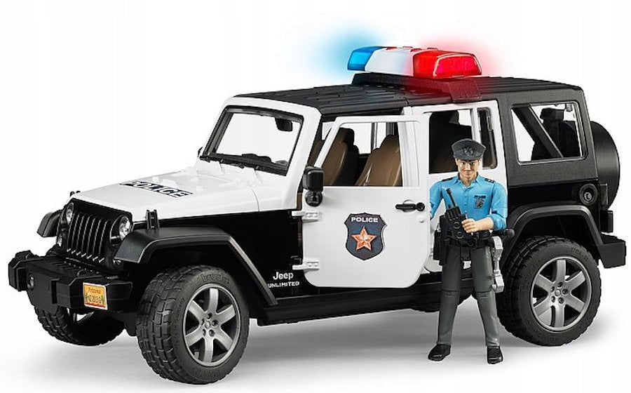 BRUDER Jeep Wrangler Police + policeman figure + light sound 02526 EAN (GTIN) 4001702025267
