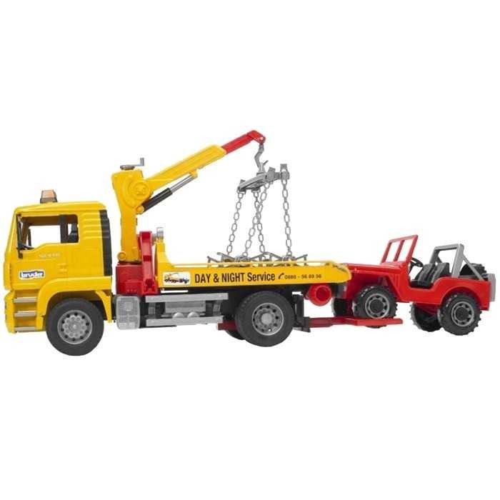 BRUDER MAN TGA roadside assistance with Jeep 02750 Brand Bruder