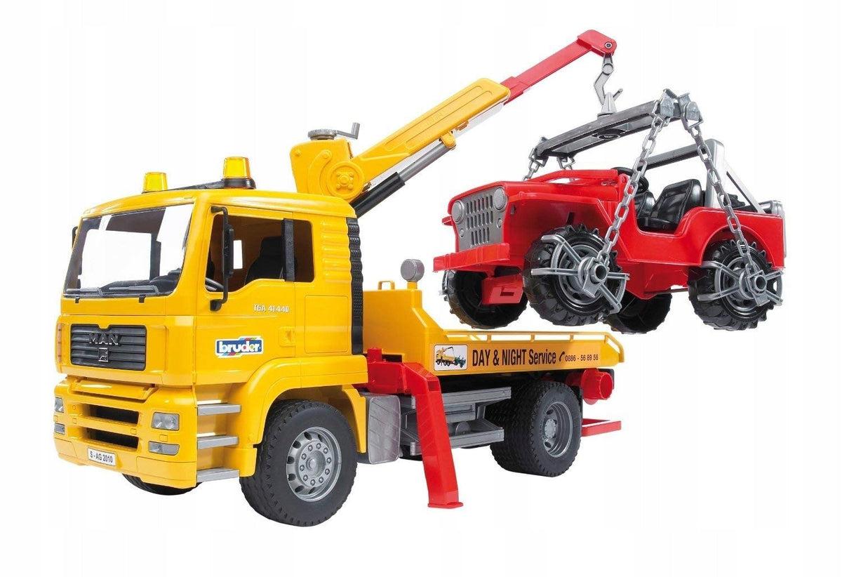 BRUDER MAN TGA roadside assistance with Jeep 02750