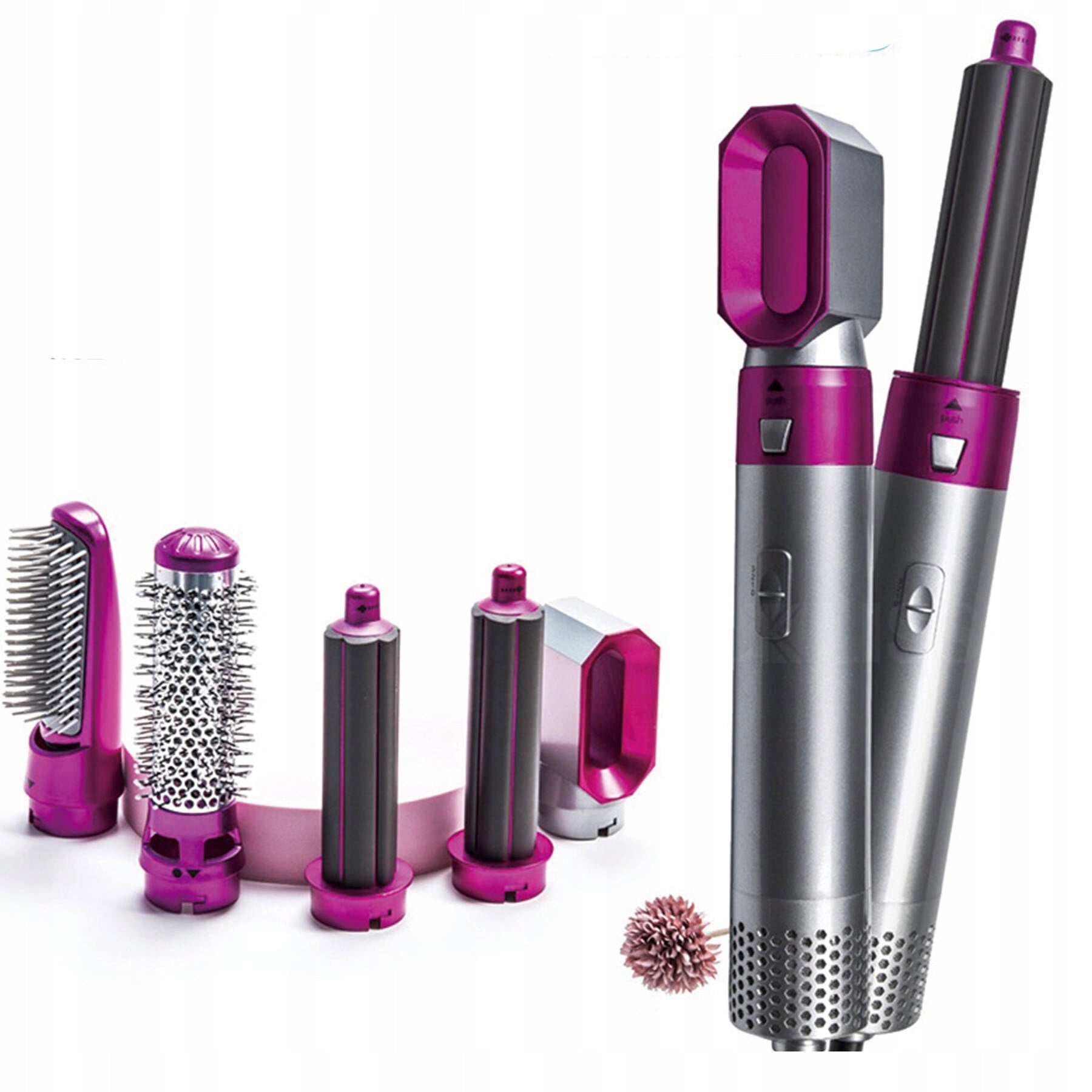 BRUSH HAIR DRYER STRAIGHTENER 5IN1 SET IONIZATION 5 TIPS Brand no brand