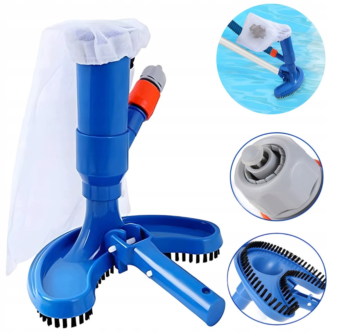 BRUSH POOL VACUUM CLEANER SUCTION NOZZLE CLEANING THE BOTTOM OF THE SPA POND POOL