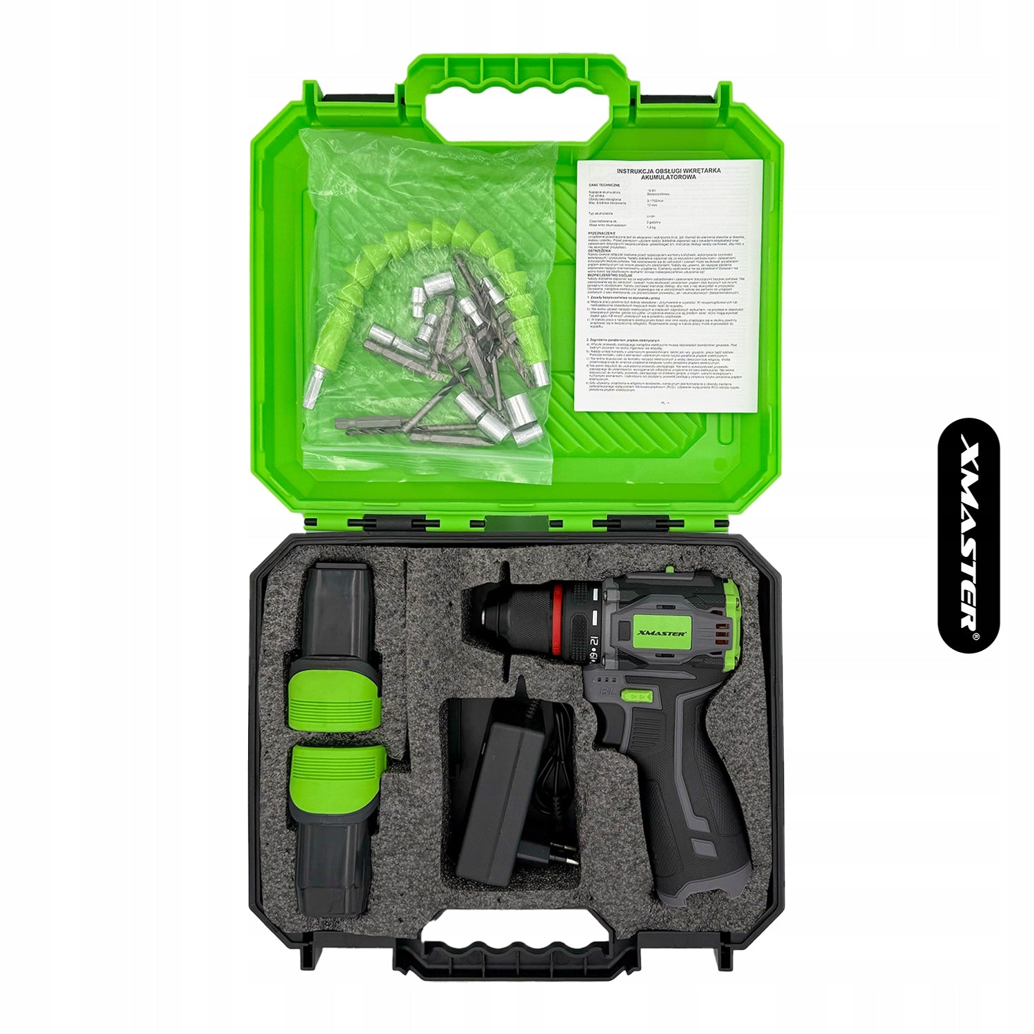 BRUSHLESS CORDLESS DRILL BITS DRILL SET +2xAKU EAN (GTIN) 5908239763411