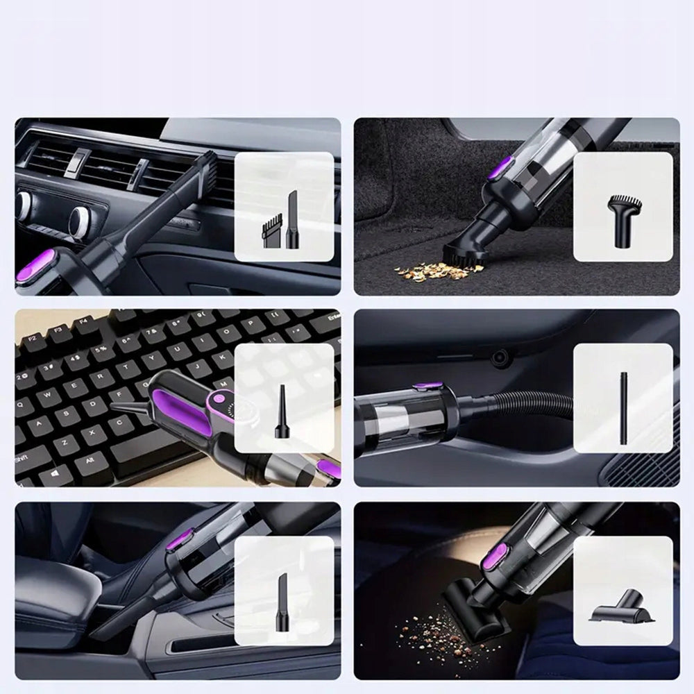 BRUSHLESS CORDLESS HANDHELD LED VACUUM CLEANER FOR CAR RV OFFICE Dominant color black