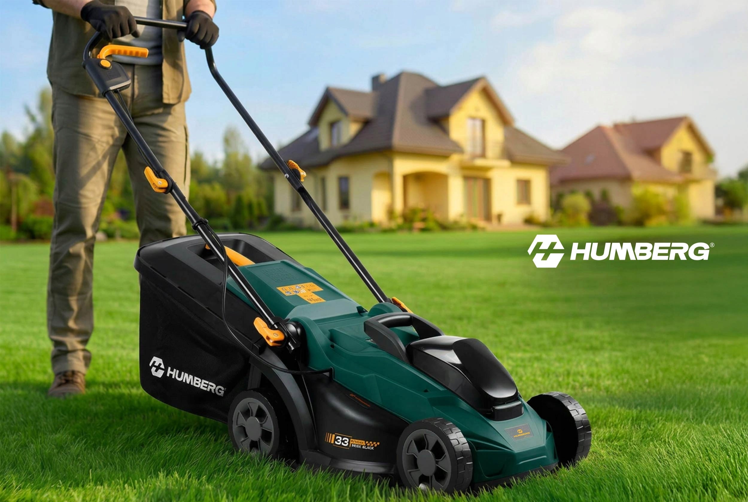 BRUSHLESS CORDLESS MOWER AKU LIGHT STRONG 33cm HUMBERG Model HM-611