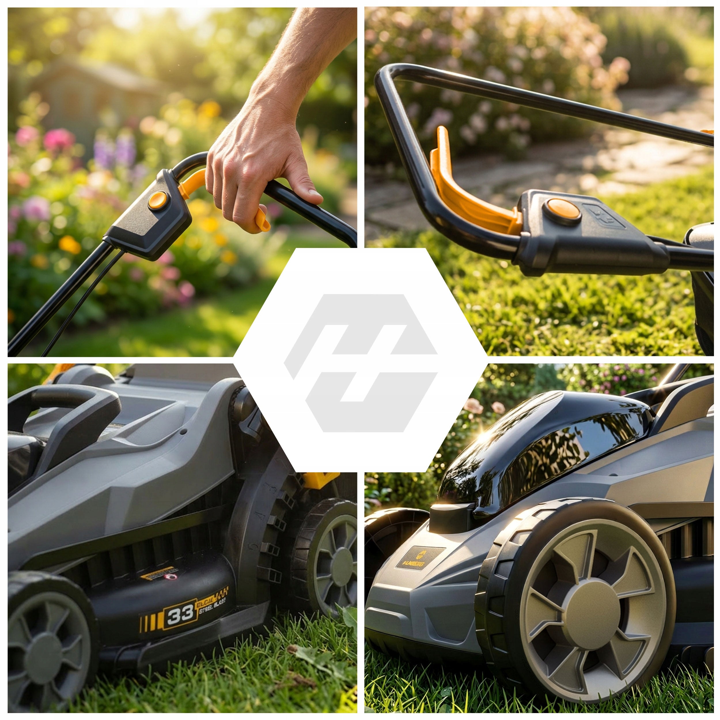BRUSHLESS CORDLESS MOWER AKU LIGHT STRONG 33cm HUMBERG Packaging status original