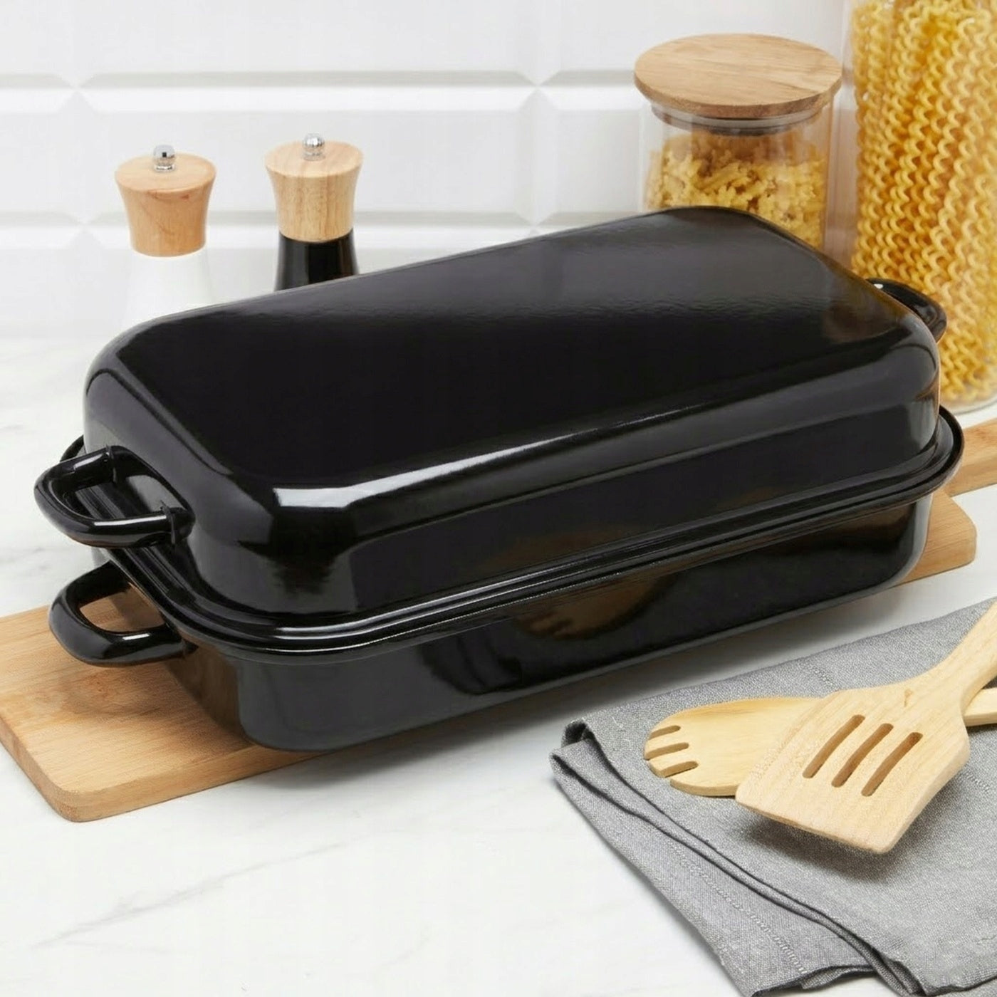 BRYTFANNA Enameled BAKING MOLD Rectangular Tadar 35x20x12,5 cm Brand Tadar