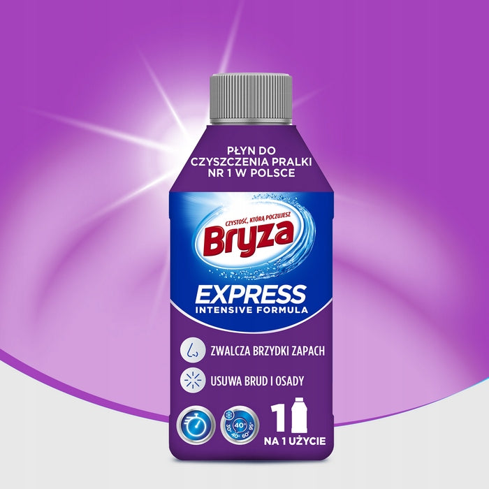 BRYZA EXPRESS WASHING MACHINE CLEANER 8 ACTIONS FRESH 250ML Manufacturer code BRYZA EXPRESS PŁYN DO CZYSZCZENIA PRALKI 8
