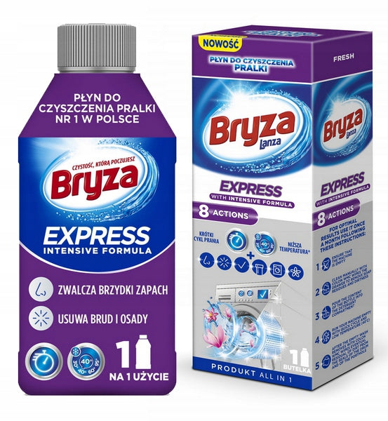 BRYZA EXPRESS WASHING MACHINE CLEANER 8 ACTIONS FRESH 250ML