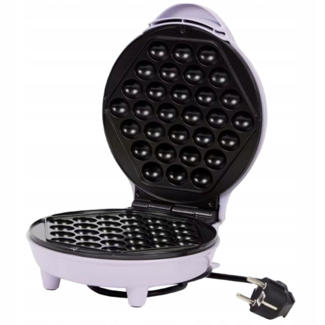 BUBBLE WAFFLE MAKER NON-STICK COATING PURPLE Ø18 Power rating 750 W