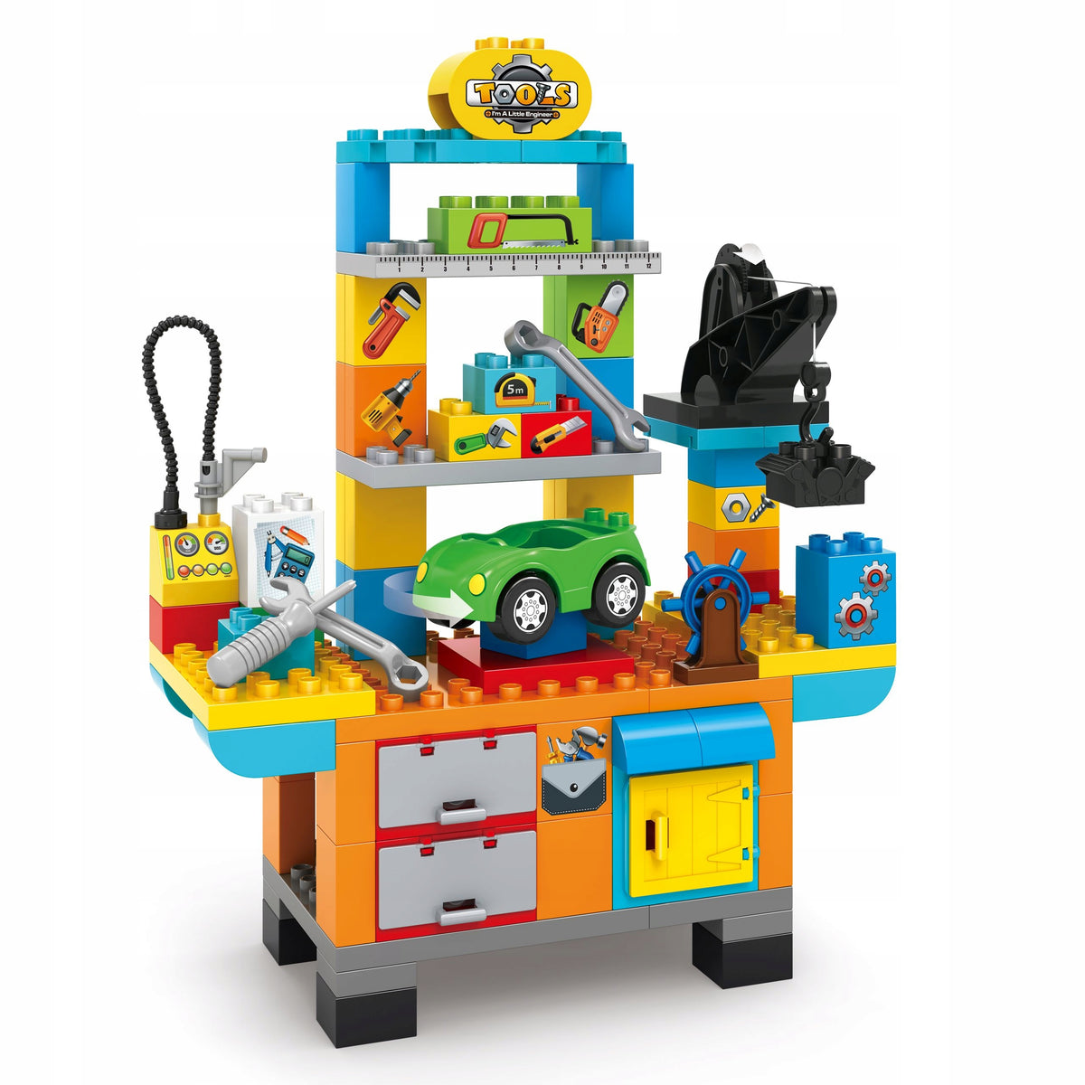 BUILDING BLOCKS EDUCATIONAL SET DIY WORKSHOP GIFT Packaging status original
