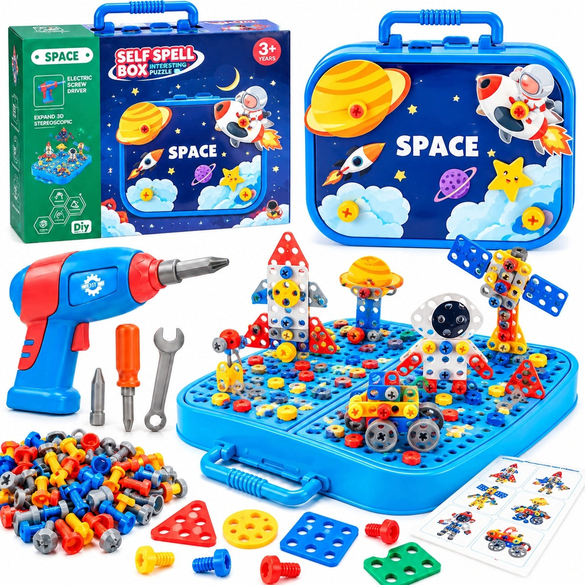BUILDING BLOCKS EDUCATIONAL SPACE 3D SUITCASE MONTESSORI