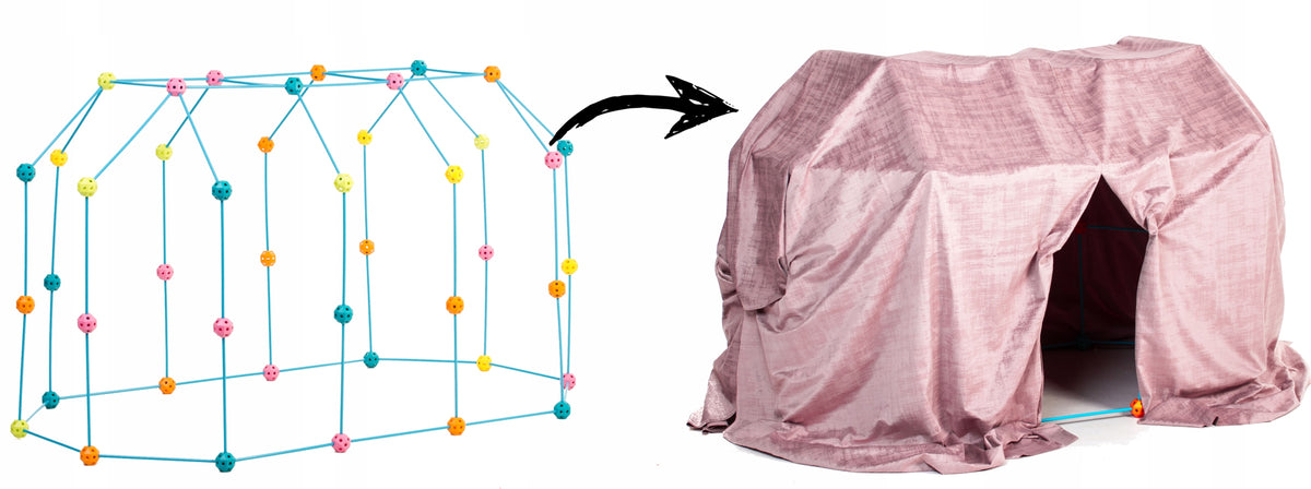 BUILDING BLOCKS STRAWS TENT BASE BUILDING KIT 278 el. Brand Doris