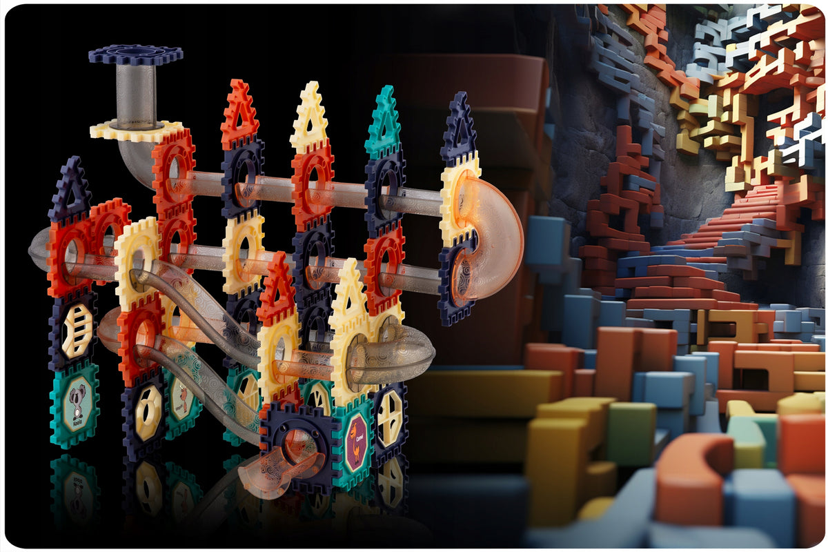 BUILDING BLOCKS WITH SLIDE 3D EDUCATIONAL PUZZLE FOR CHILDREN LARGE Packaging status original