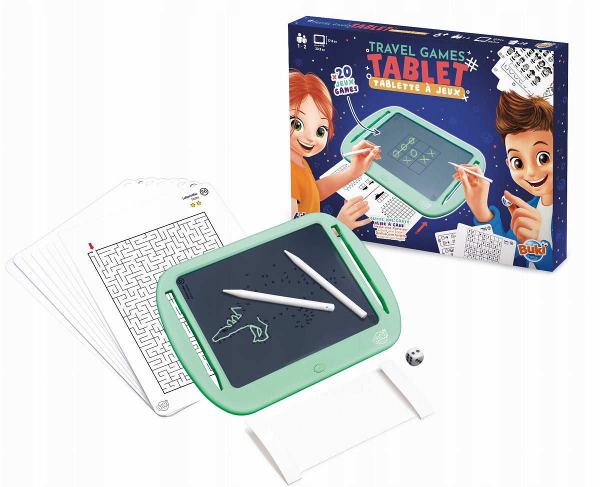 BUKI - Tablet with travel games for children - 20 games Brand Buki