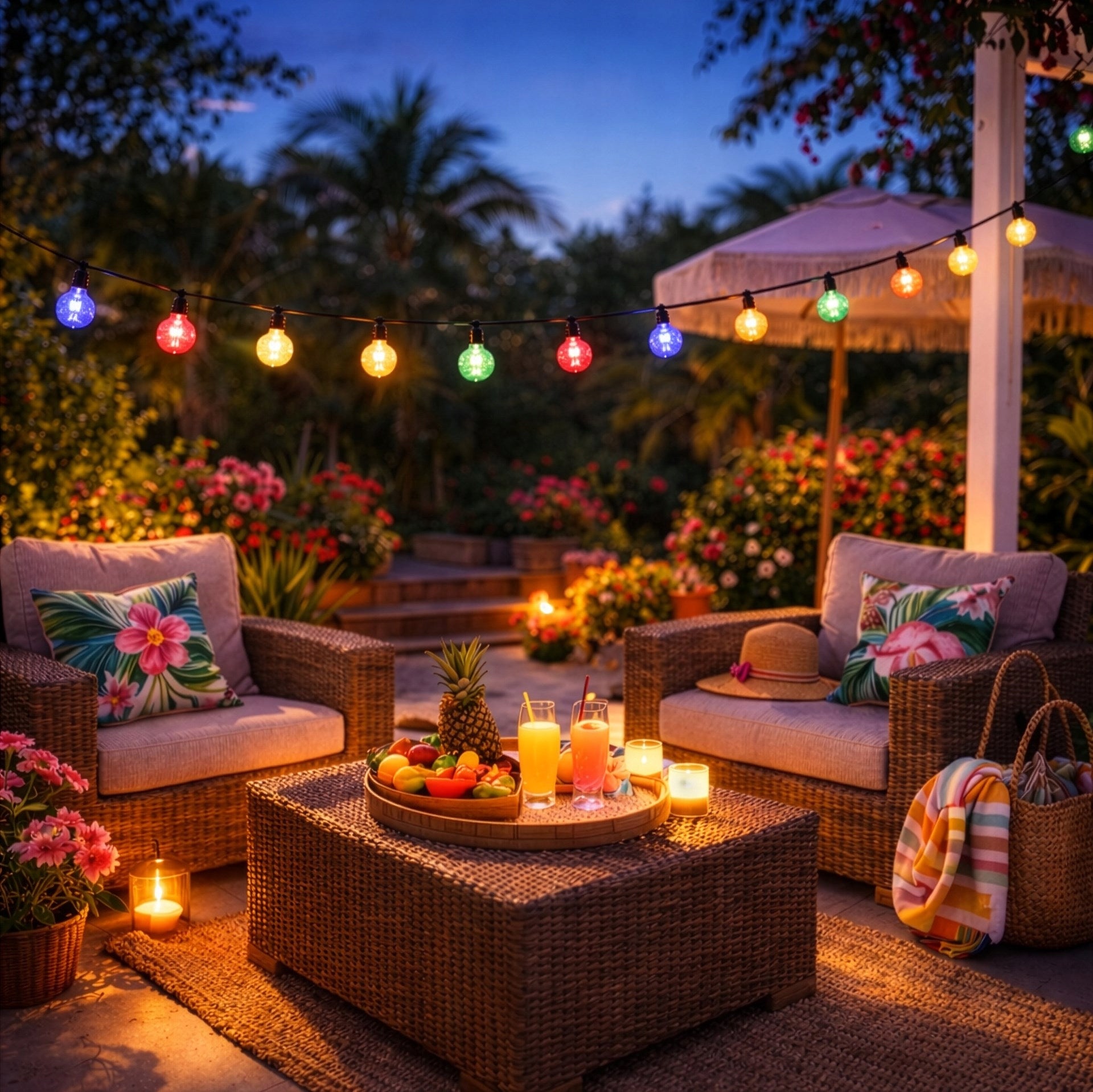 BULB GARLAND 20 LED MULTICOLOR OUTDOOR LIGHTS ELECTRICITY LIGHTING Brand Springos