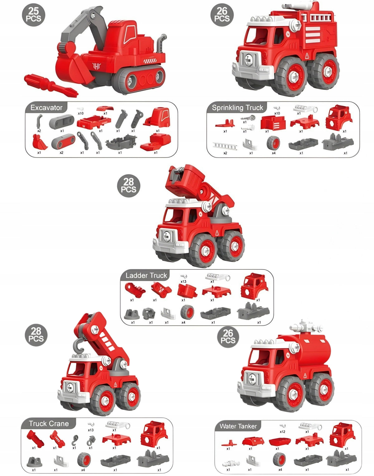 BULDING CAR ROBOT GLOWING SOUNDS FOR KIDS EXCAVATOR JAW 5in1 Manufacturer code Robot Transformer RS-01