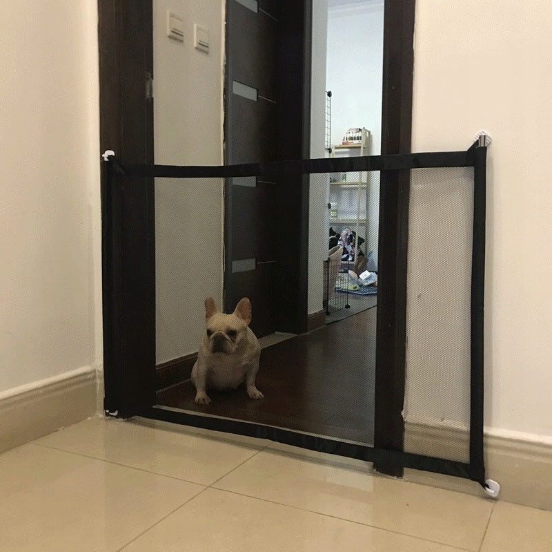 BULKHEAD SAFETY NET BARRIER FOR DOG CHILDREN ADJUSTABLE STAIRS Color black