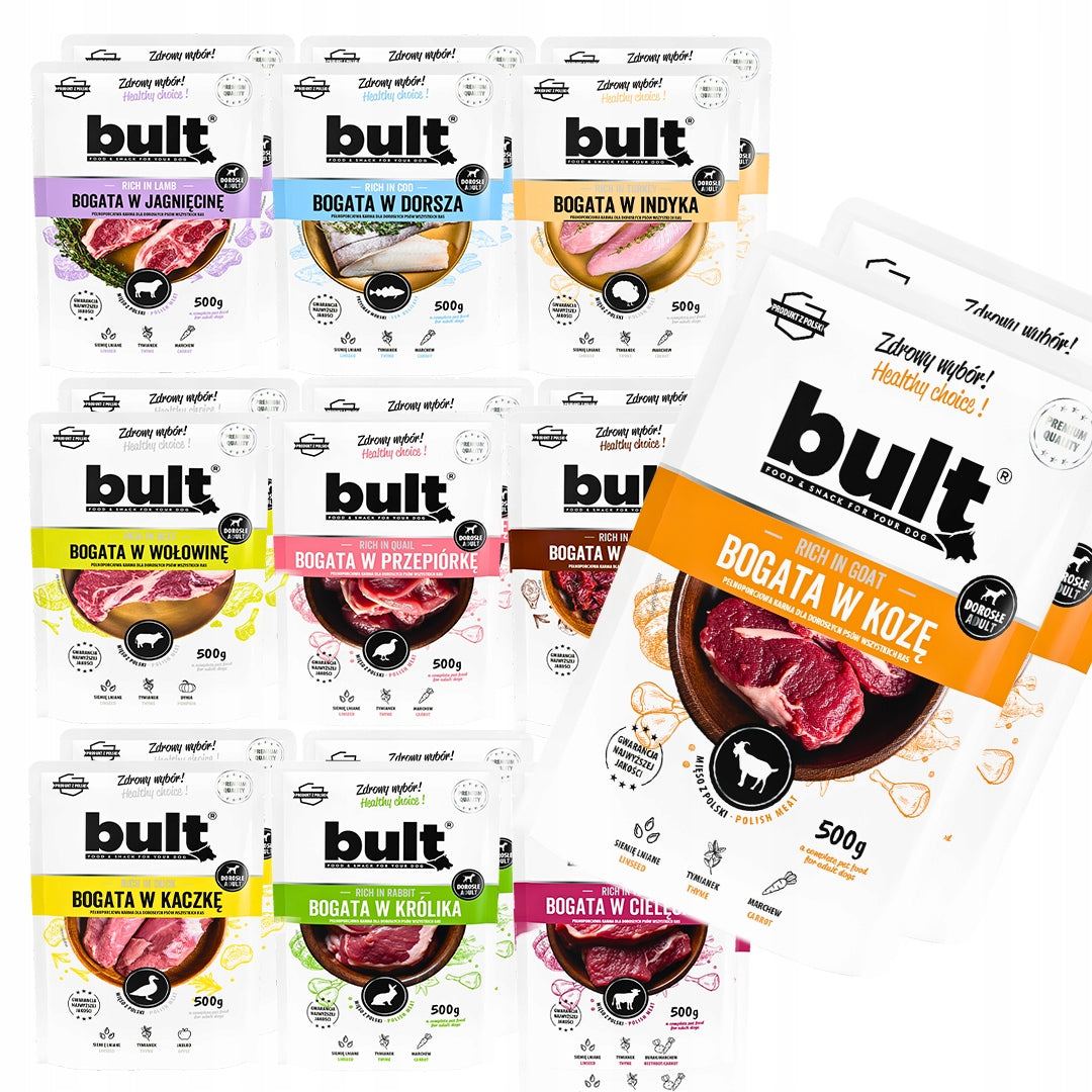 BULT Wet Dog Food GREAT MIX OF FLAVORS 20x500g