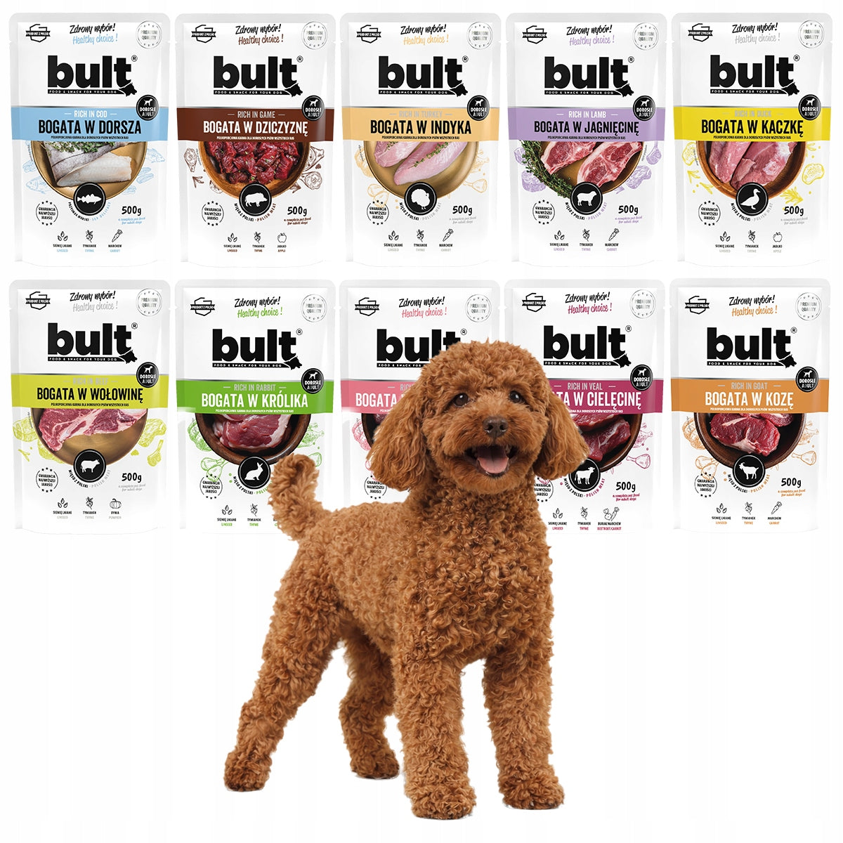 BULT wet dog food Mix Flavours sachet 10x500g 10 flavors