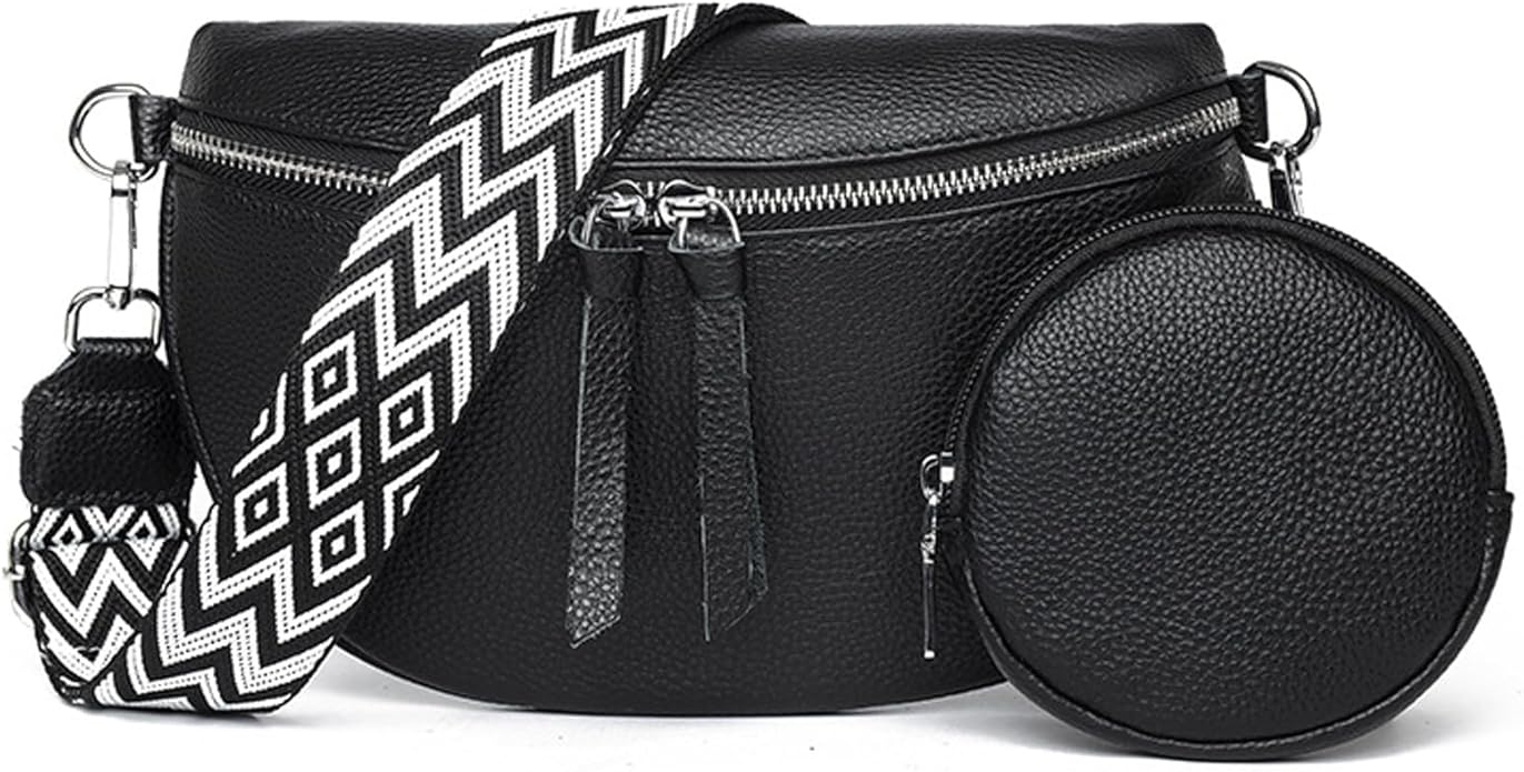 BUM BAG SACHET WOMEN'S CITY BAG ROOMY LEATHER SHOULDER BAG WITH SACHET Brand no brand