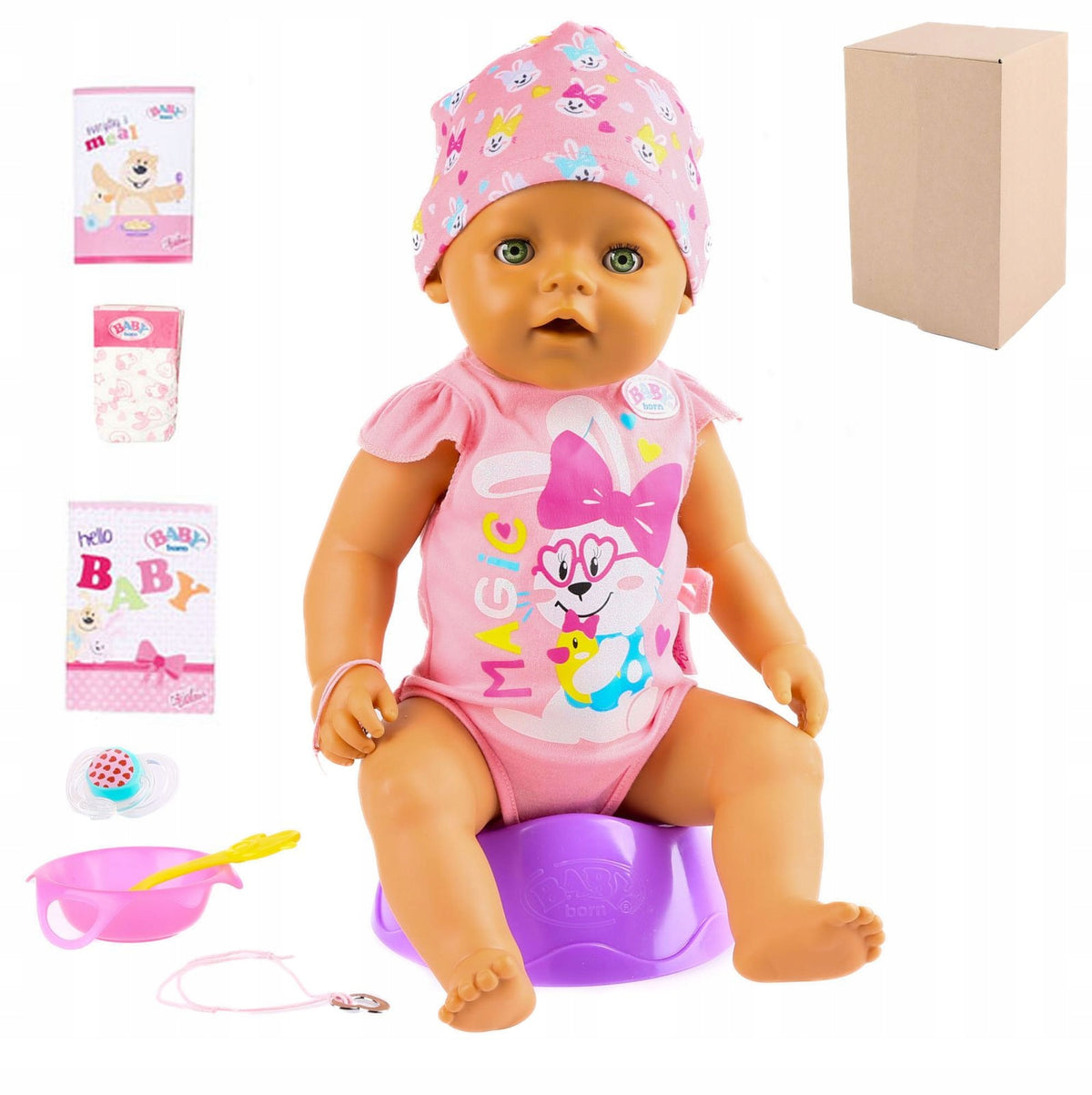 Baby Born Doll Interactive Girl 43 cm Zapf Creation + accessories