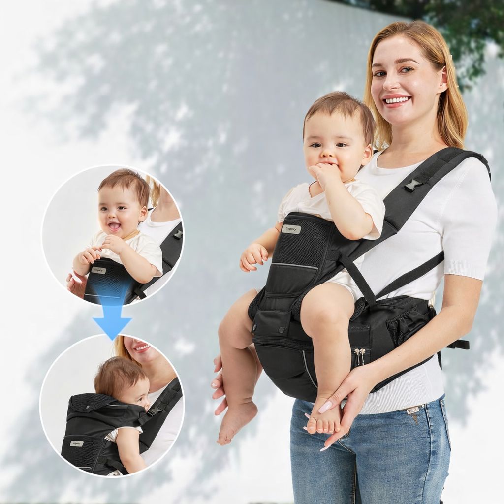 Baby Carrier 2in1 Carrier with hip seat up to 20KG 3G7 Manufacturer code Nosidło z fotelikiem biodrowym