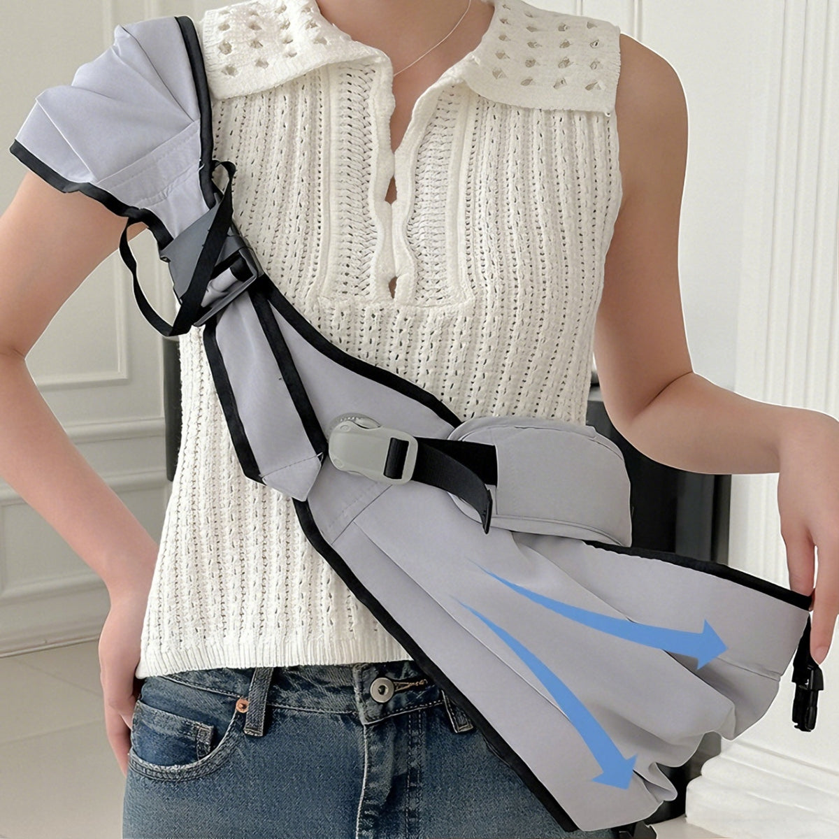 Baby Carrier Adjustable, Baby Carrier Side Color shades of gray and silver