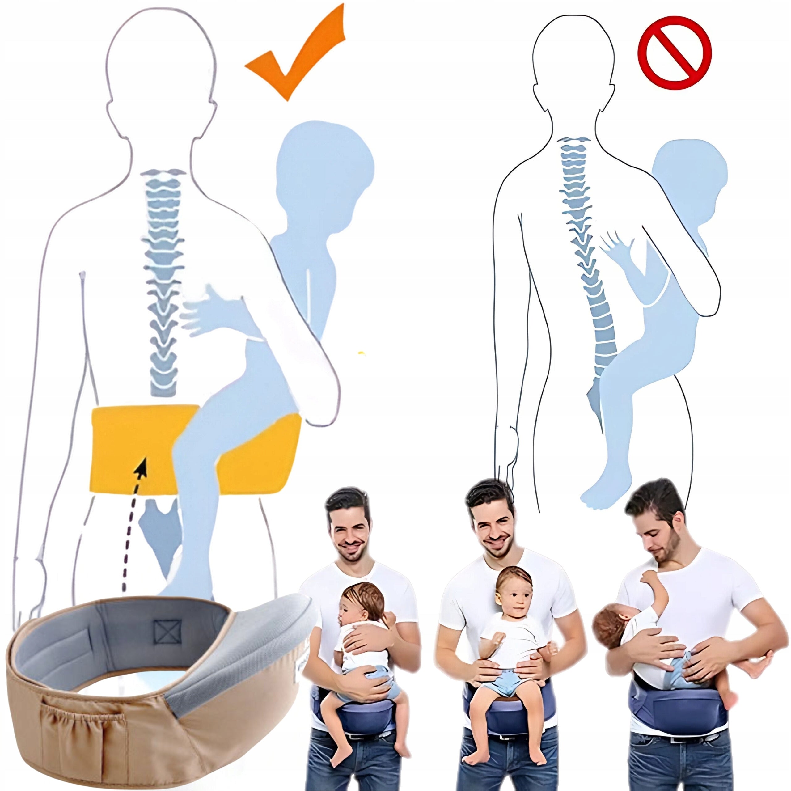 Baby Carrier Hip Carrier 20KG Seat Hip Belt Packaging status original