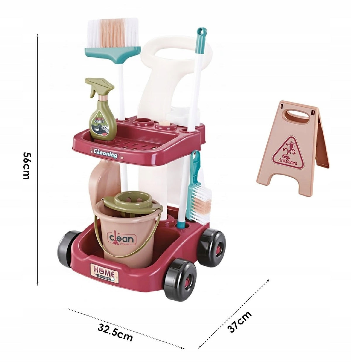 Baby Cleaning Kit Trolley with Accessories Mop Bucket 17in1 (W090) Manufacturer code W090