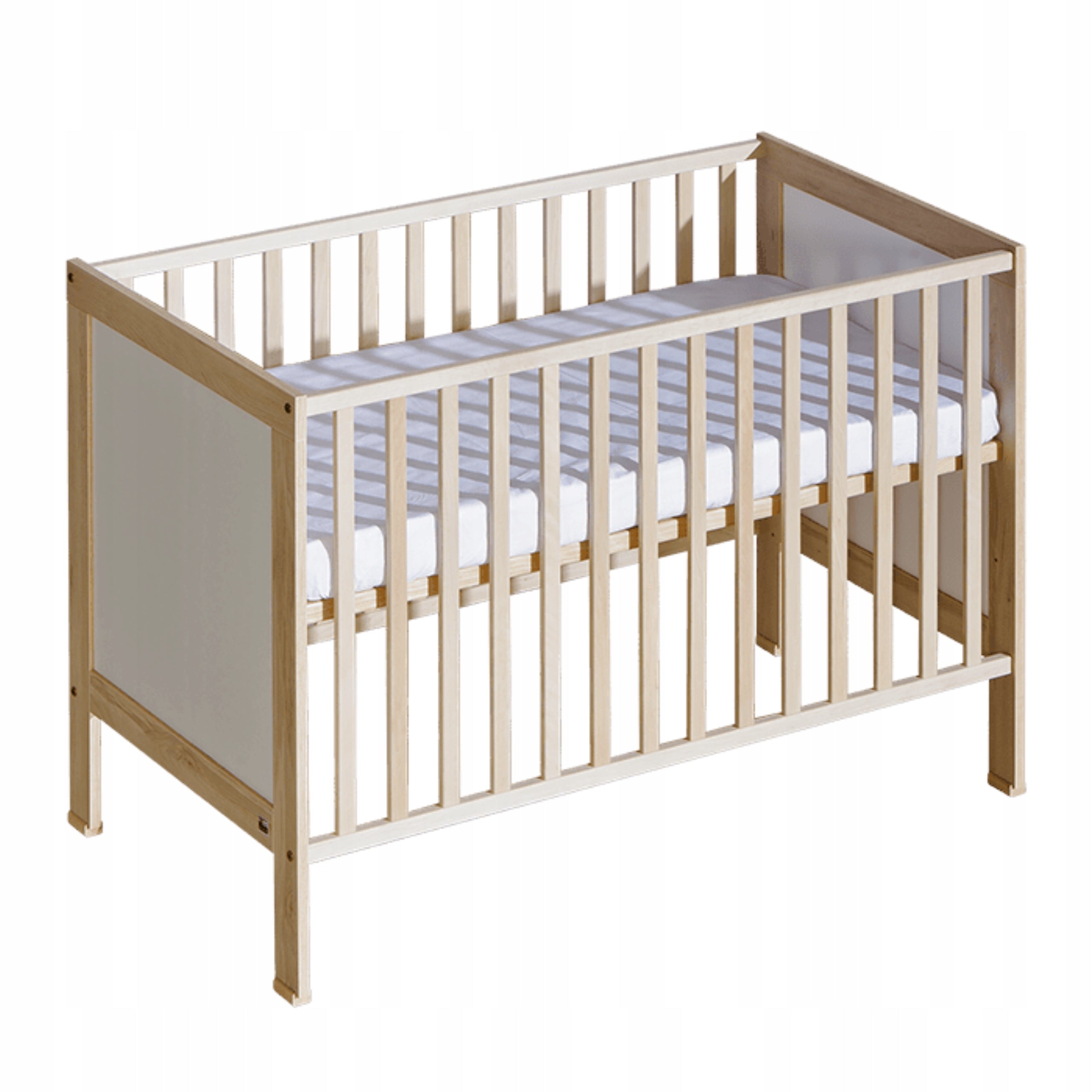Baby Crib Wooden 120x60 cm Pull-out Rungs - Basic