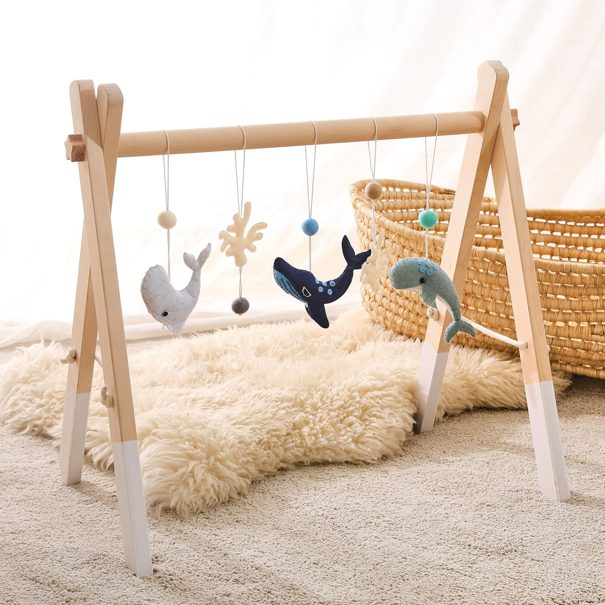 Baby Gym Educational Stand Pendants with Sea Animals Packaging status original