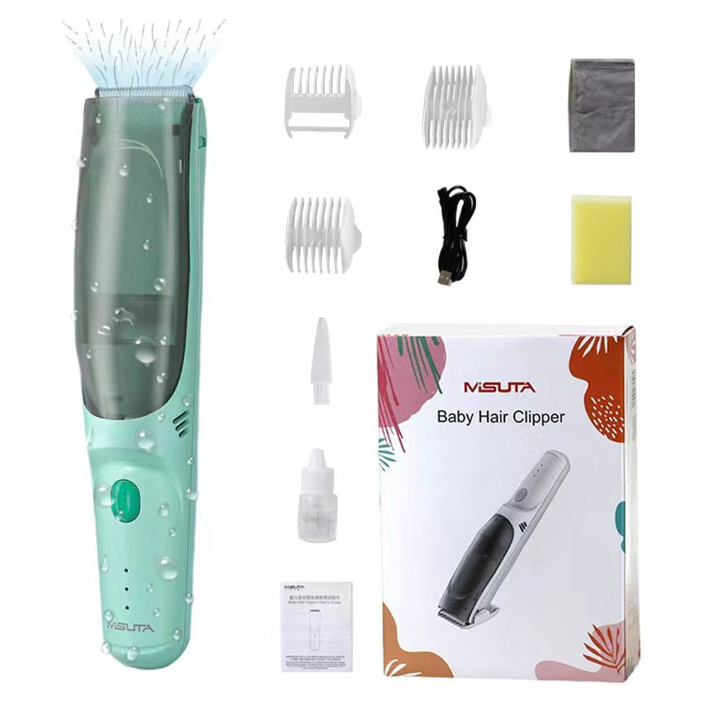 Baby Hair Clippers with Vacuum-Waterproof Silent Rechargeable Hair Clippers