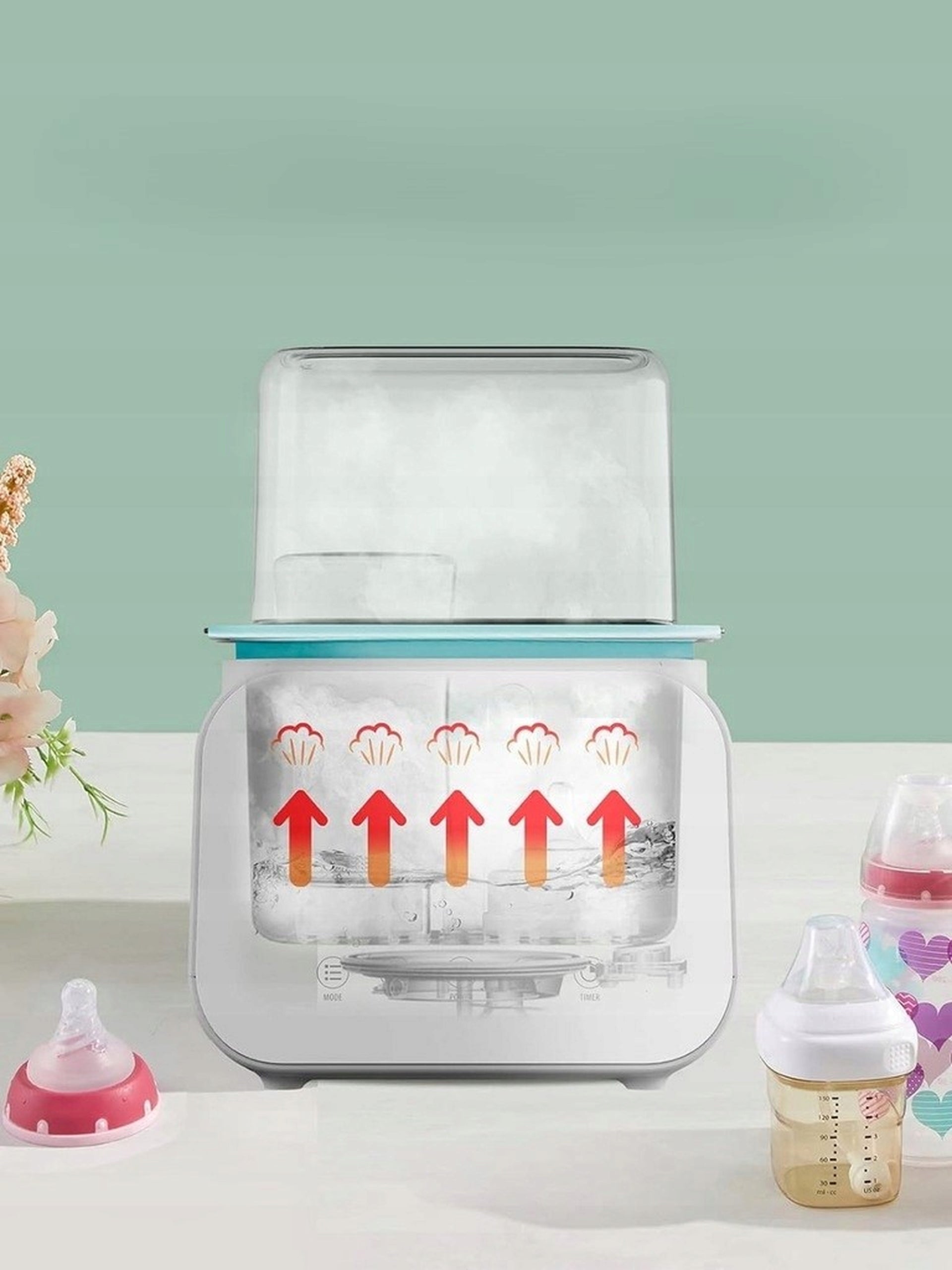 Baby Milk Bottle Warmer STERILIZER 2 BOTTLES 7in1 Medical device no