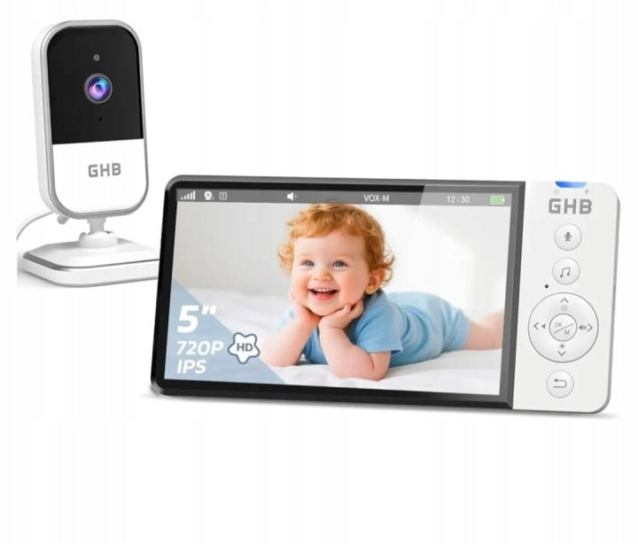 Baby Monitor GHB Baby Monitor ABM809 5" 720P 5000mAh VOX
