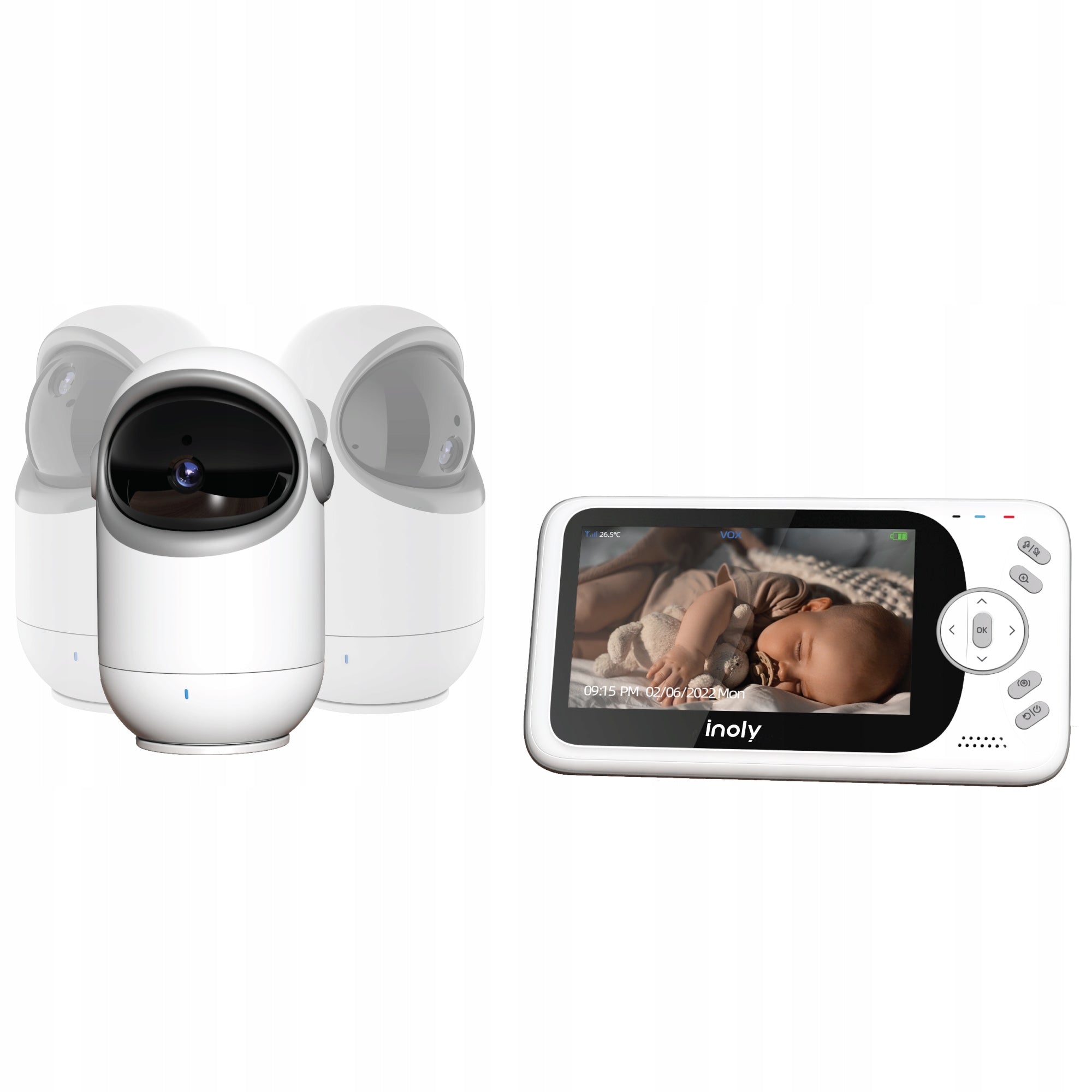 Baby Monitor INOLY LILY Intercom Night Vision Temperature Screen White EAN (GTIN) 5905923645022