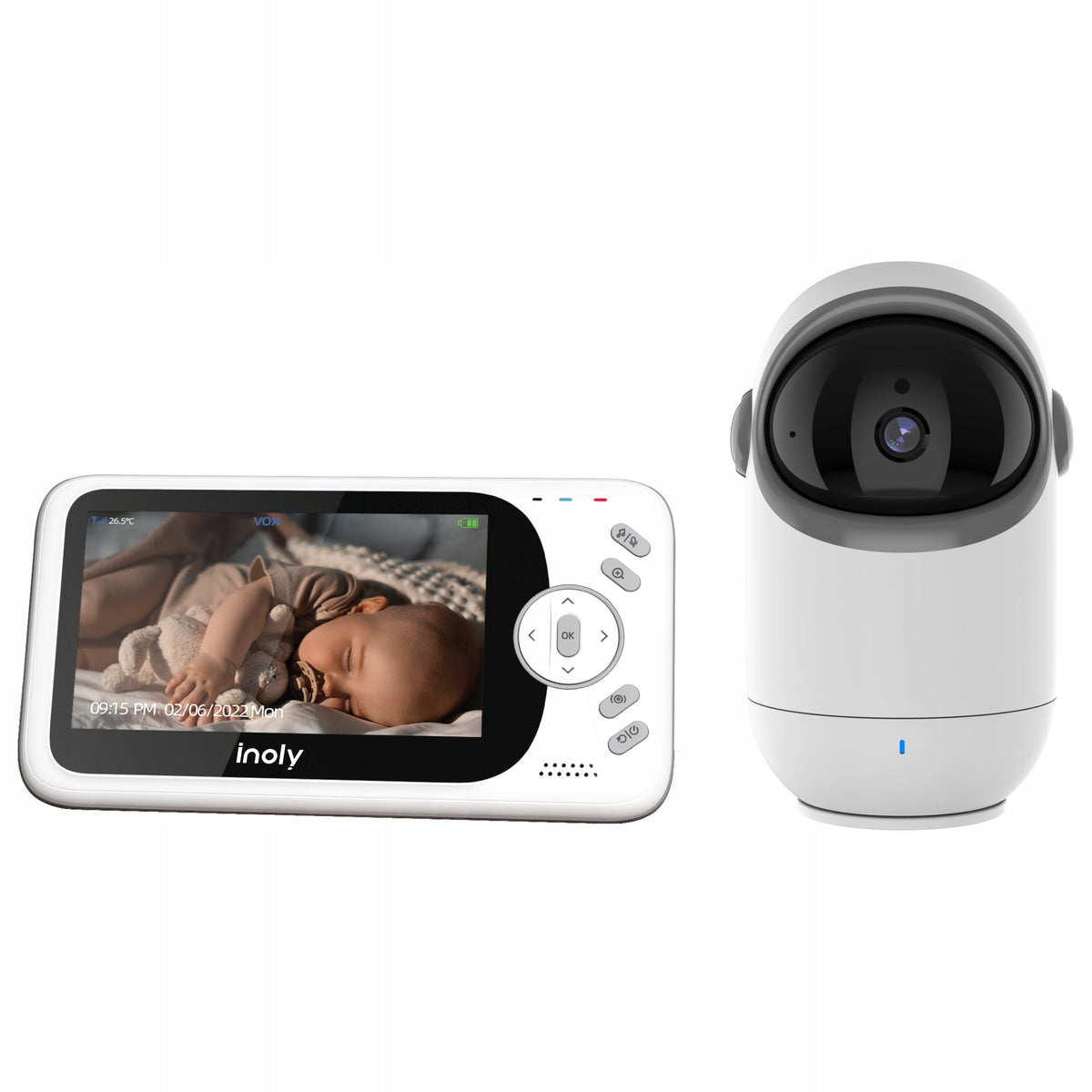 Baby Monitor INOLY LILY Intercom Night Vision Temperature Screen White