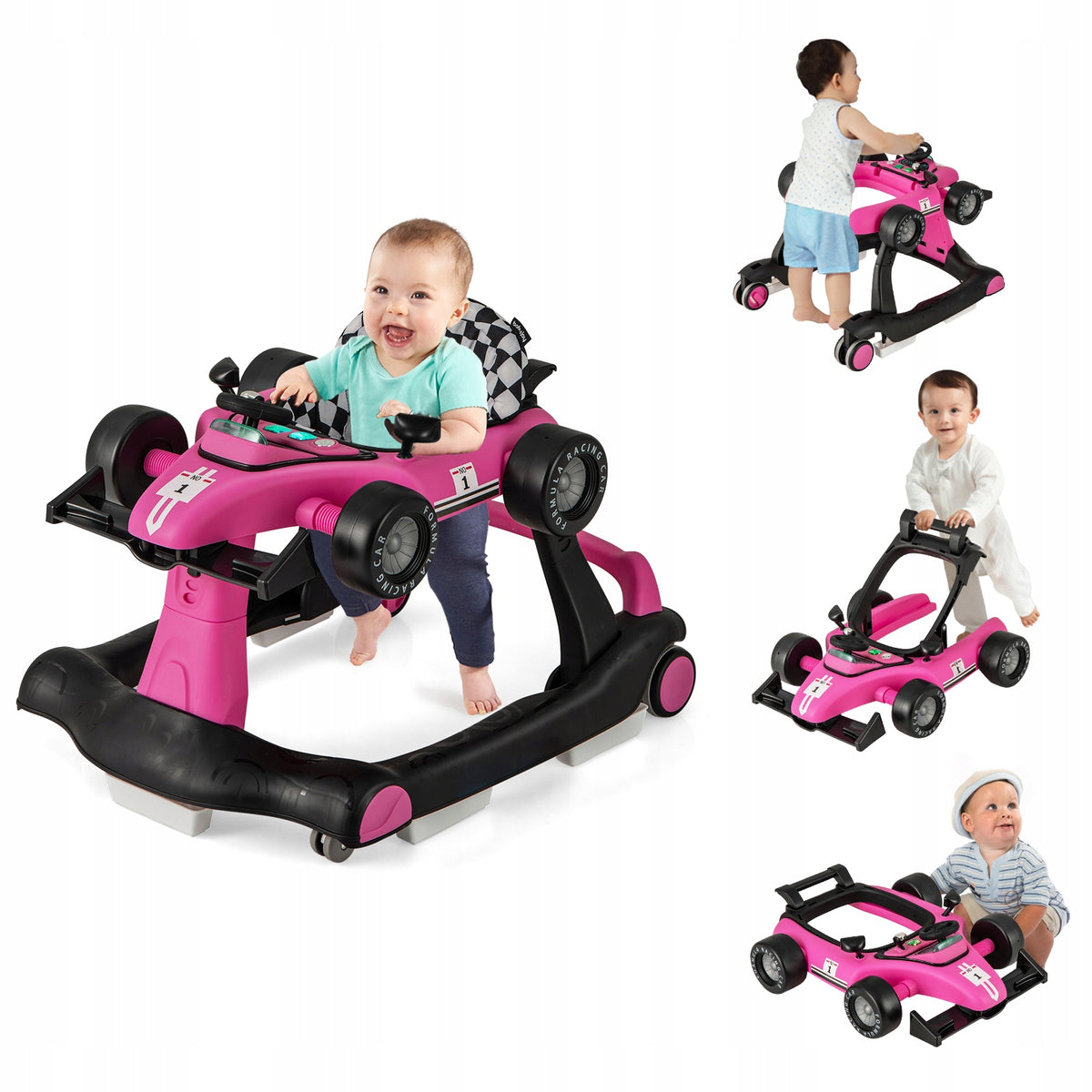 Baby Pusher Walker 4 in 1, PINK FORMULA 6-18 months