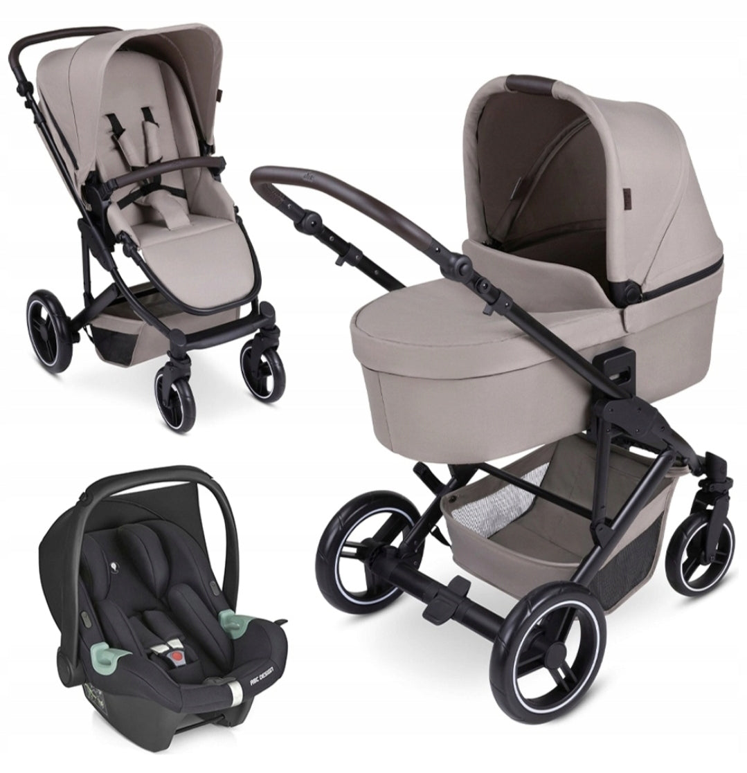 Baby Stroller 3in1, Baby Stroller ABC Design Aversa 4 Corn Greige