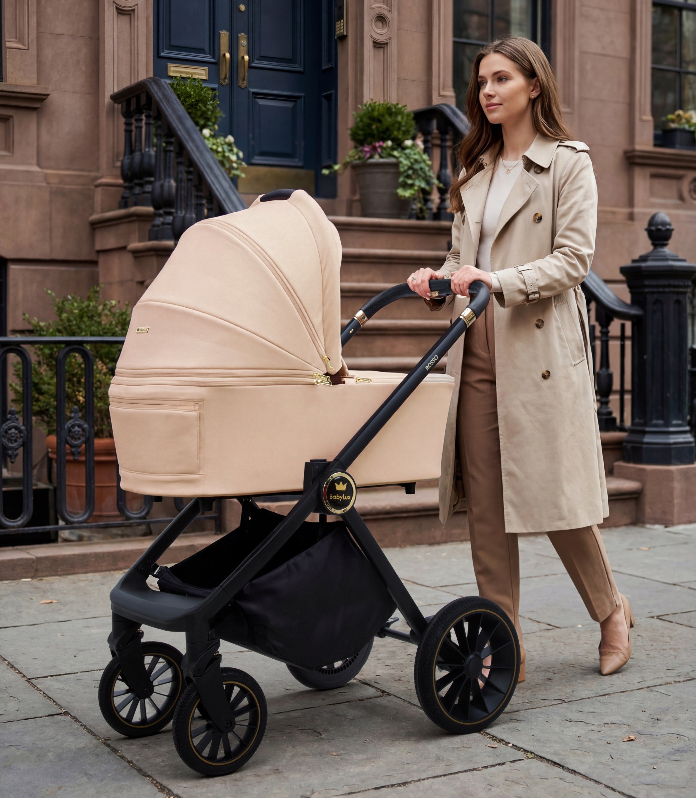 Baby Stroller 4in1 BabyLux ROSSO Stroller Gondola Seat Base Isofix Packaging status original