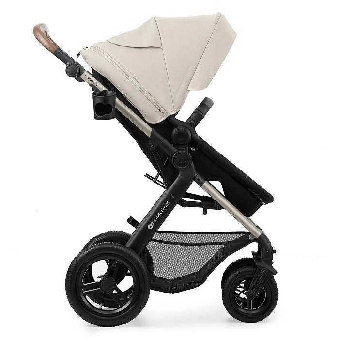 Baby Stroller 4in1 Kinderkraft Moov 2 Grey Air Pumped Wheels Full Set Manufacturer code KSMOOV02GRY4000