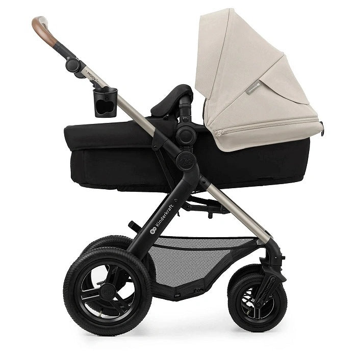 Baby Stroller 4in1 Kinderkraft Moov 2 Grey Air Pumped Wheels Full Set
