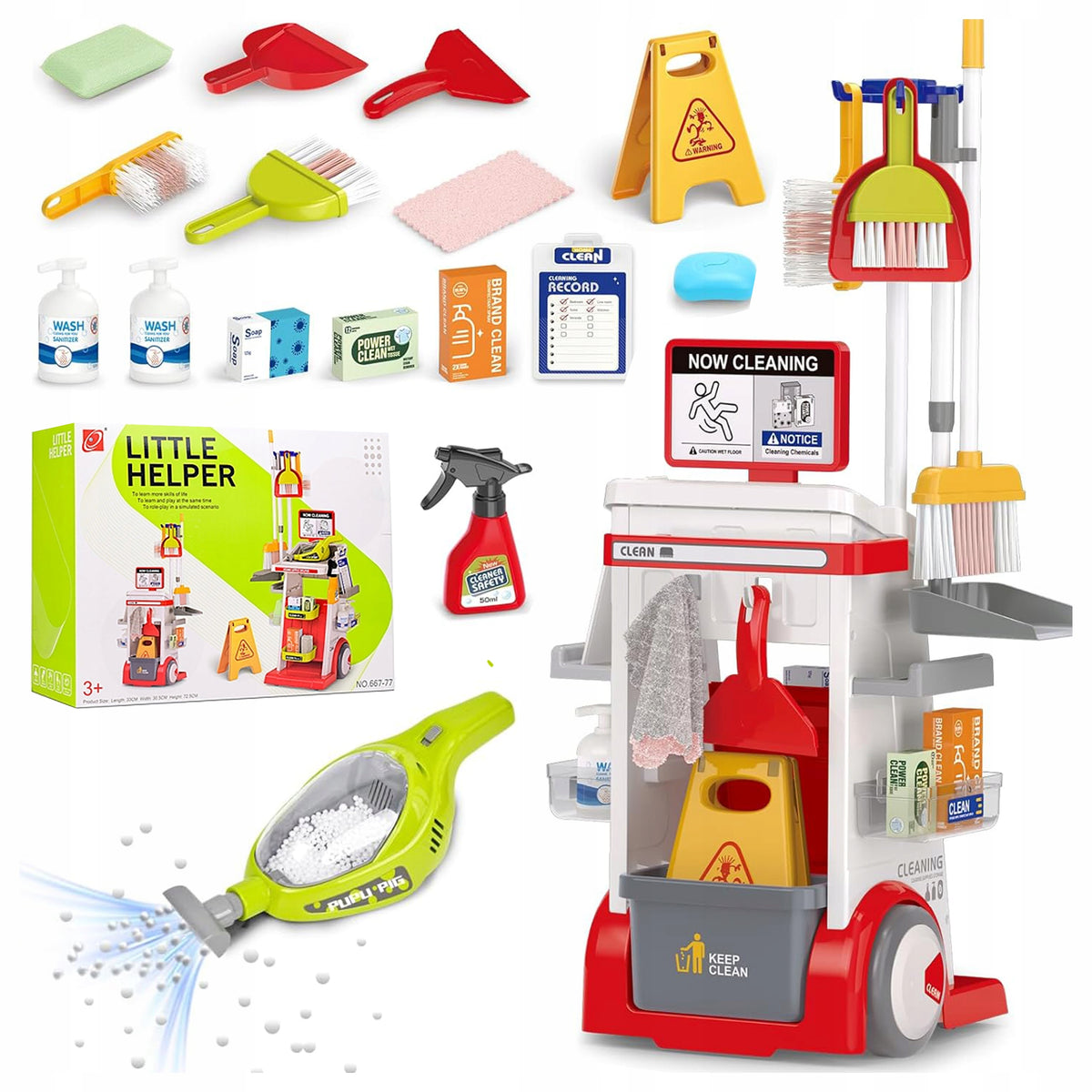 Baby Stroller Cleaning Kit Sweeping + Battery Operated Vacuum Cleaner Brand Stator